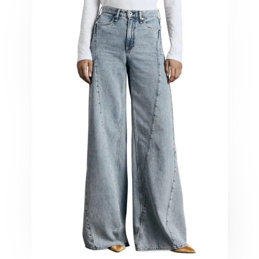 RAG & BONE Sofie High Rise Relaxed Wide Leg Jeans SZ 26